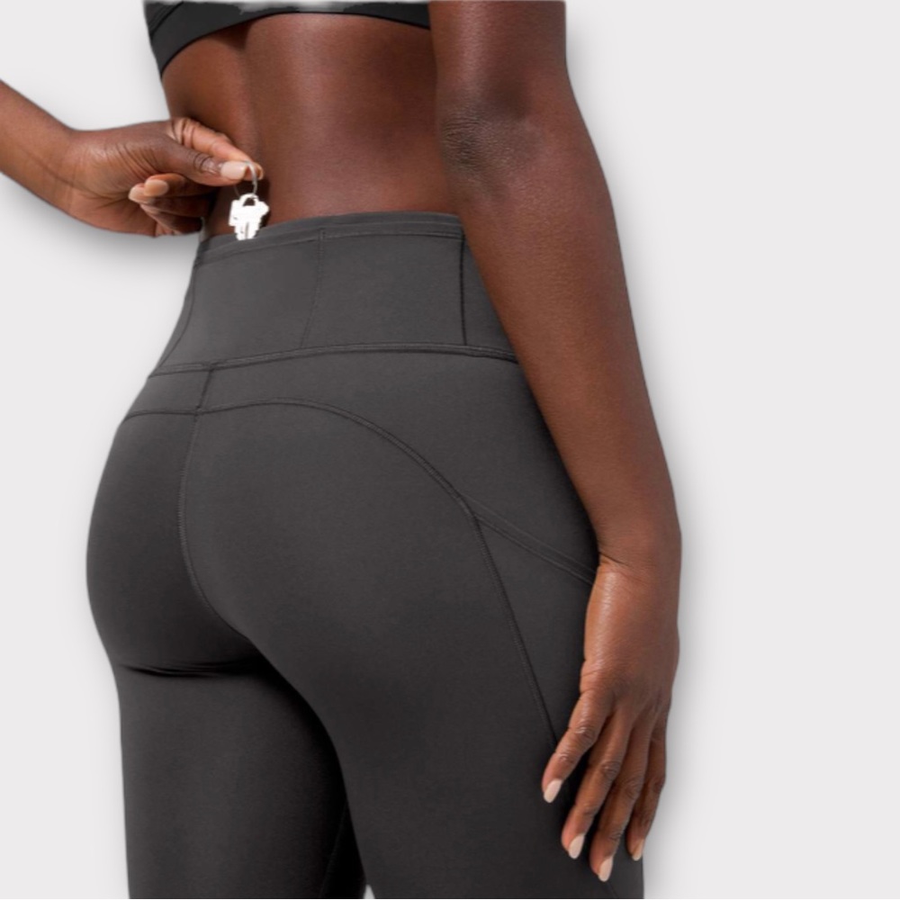 Lululemon Fast and Free Crop II 19" *Non-Reflective Graphite Grey Nulux Size 2 - Picture 8 of 14